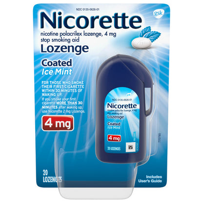 NICORETTE LOZENGE COAT 2MG ICE MINT 80CT