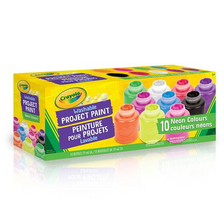 Crayola Washable Neon Paint, 10 count