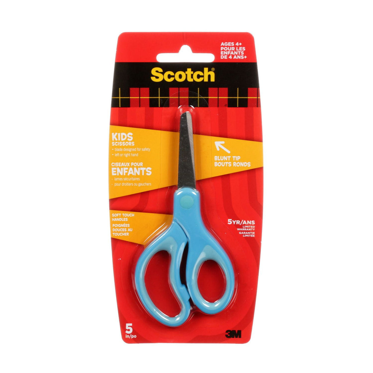 Scotch Kids Blunt Tip Scissors with Soft Touch Handles, Assorted