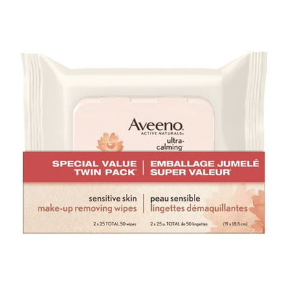 AVEENO MAKEUP REMOVNG WIPE50ct