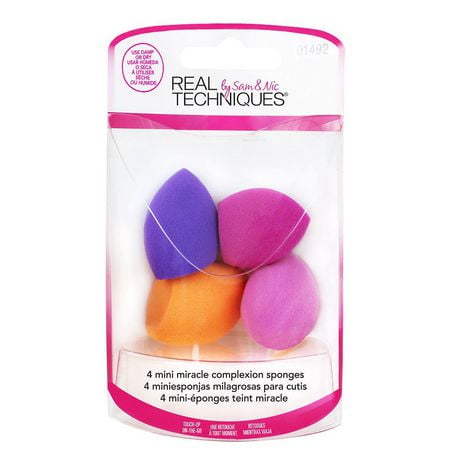 Real Techniques Mini Miracle Complexion Sponges, 4 Count
