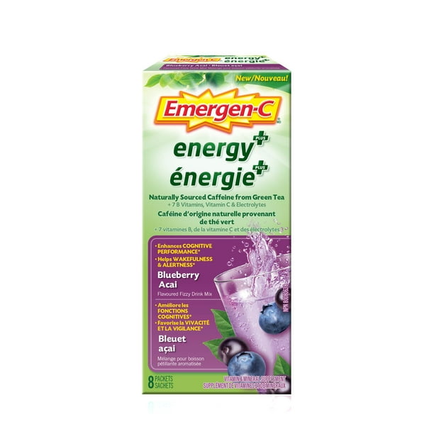 EMERGEN-C ENERGY+ BLUEBRRY ACAI PWD 18CT