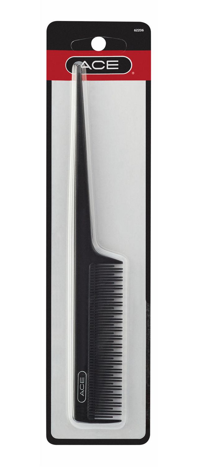 ACE 8" Curling & Teasing Comb - Black