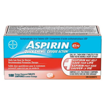 ASPIRIN CW 81MG 1000 ORANGE