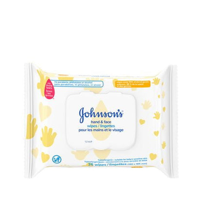J&J HAND&FACE WIPES       25ct