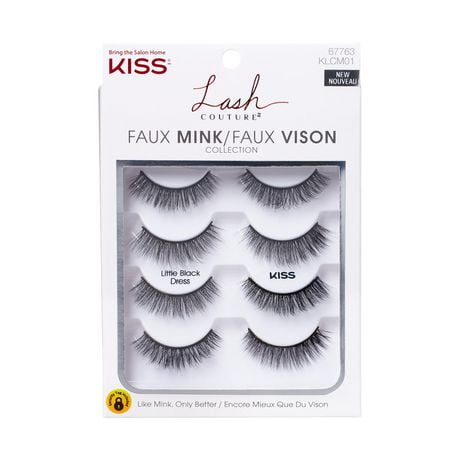 Kiss Lash Couture Faux Mink Curated Collection 4-Pairs