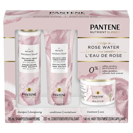 Pantene Nutrient Blends Sulfate Free Miracle Moisture Rose Water Shampoo, 3 oz