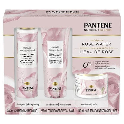 Pantene Nutrient Blends Sulfate Free Miracle Moisture Rose Water Shampoo, 3 oz