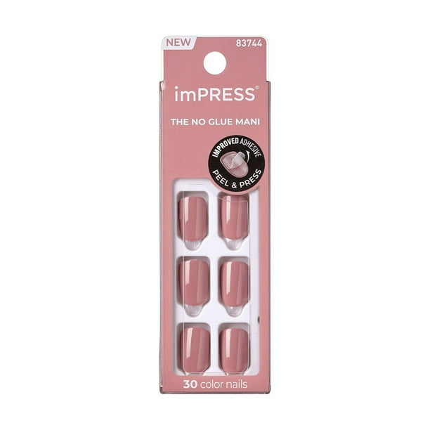 KISS imPRESS Color Press-On Fake Nails - Champagne Pink
