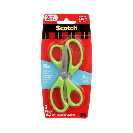 3M Scotch Kids Pointed Tip Scissors with Soft Touch, 5 Inches