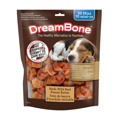DreamBone Double Protein Chicken, Sirloin & Peanut Butter Dog Chews, 10 count