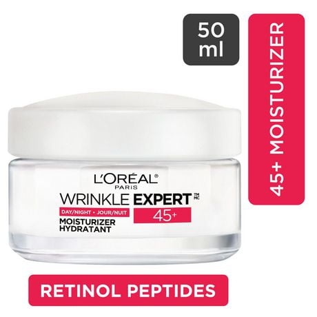 L'ORÉAL PARIS Wrinkle Expert 45+ Anti-Aging Cream Day & Night Moisturizer with Retino-Peptides, 1.7 oz