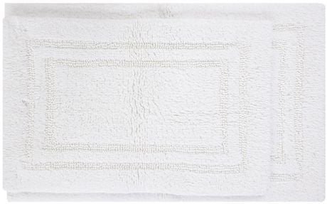 Royal Crest Cotton Bath Rug - White