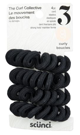Conair Curl Collective Curl 3 Curly Spiral Elastics, 4 PK