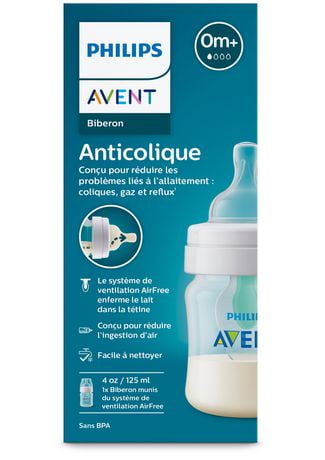 Philips Avent Anti-Colic Baby Bottle with AirFree Vent, 4oz