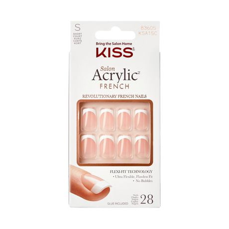 KISS Acrylic French Manicure Fake Nails Sculpture Kit - Natural