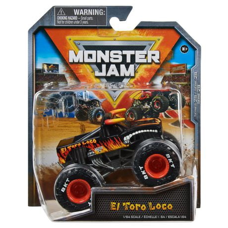 Monster Jam Official El Toro Loco Monster Truck Die-Cast Vehicle 1:64 Scale Kids Toys for Boys Ages 3 and up