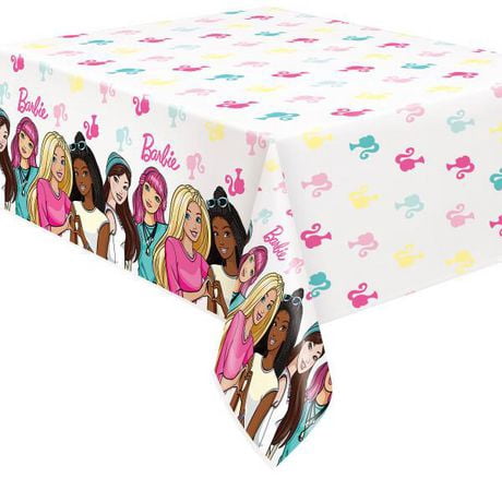 Unique Patterned Rectangular Plastic Table Cover, 54" x 84" - Birthday Blossom