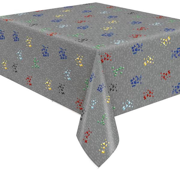 Unique Patterned Rectangular Plastic Table Cover, 54" x 84" - Birthday Blossom