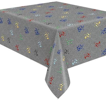 Unique Patterned Rectangular Plastic Table Cover, 54" x 84" - Birthday Blossom
