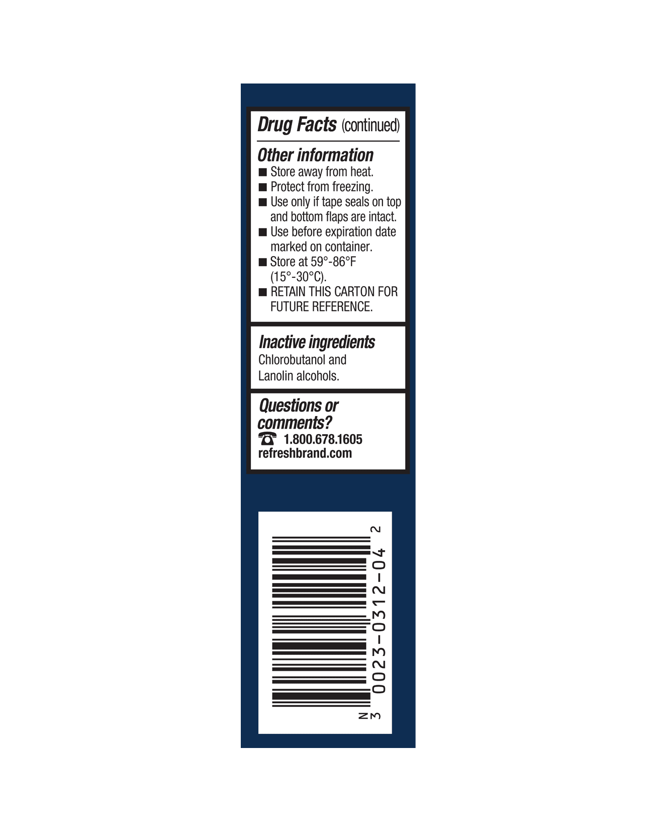 REFRESH LACRI-LUBE DRY EYE 3.5GM