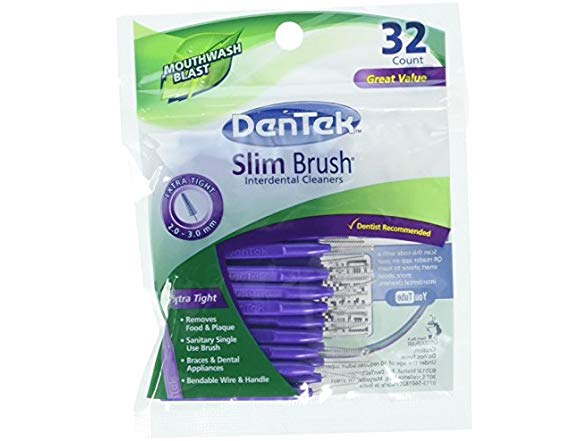 Dentek Slim Brush Advanced Clean Tight Teeth 32 Count