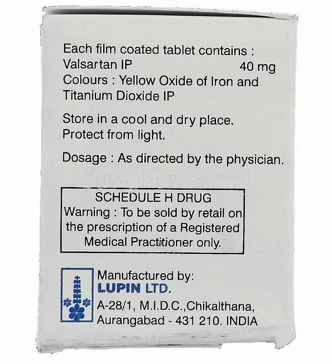 VALSARTAN SL 4MG/ML 120ML ORAL
