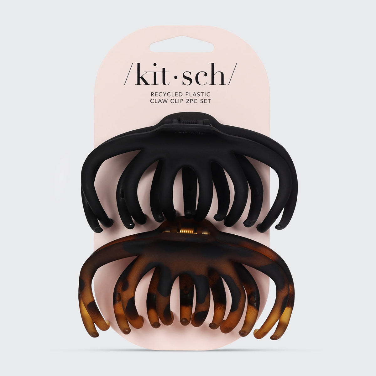 Kitsch Recycled Plastic Assorted Claw Clip - 3 Pack