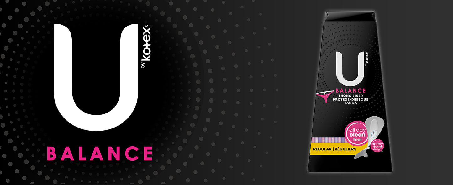 U BY KOTEX BALANCE THONG LNR PAD 8X58 DS