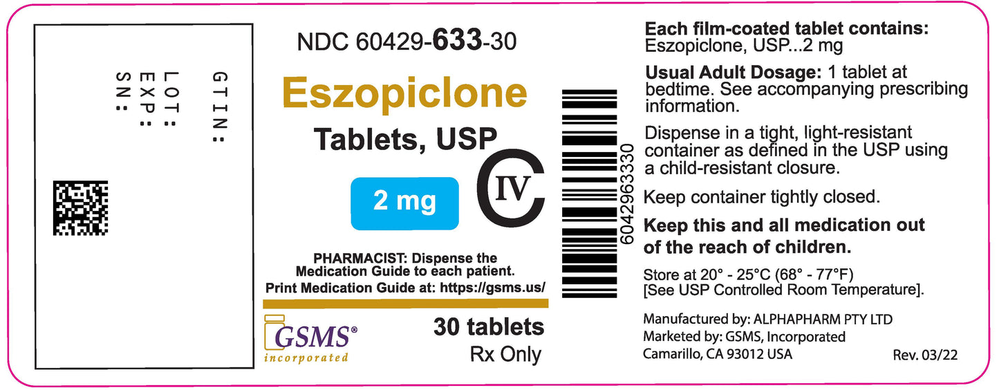 ESZOPICLONE TB 3MG 100         C4