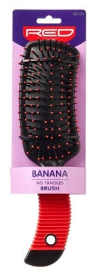 Kiss Red Brush Banana No Tangles (6in)