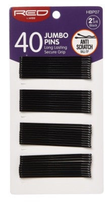 Kiss Red Jumbo Pins 2 3/4Inch 40 Count (12in)