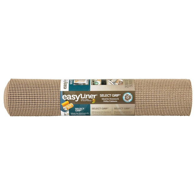 DUCK Select Grip EasyLiner Shelf and Drawer Liner - Taupe, 12" x 10'