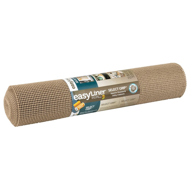 DUCK Select Grip EasyLiner Shelf and Drawer Liner - Taupe, 12" x 10'