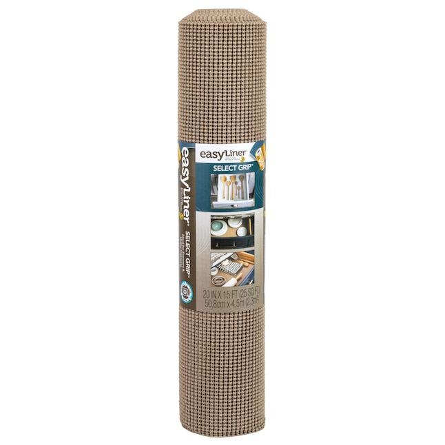 DUCK Select Grip EasyLiner Shelf and Drawer Liner - Taupe, 12" x 10'