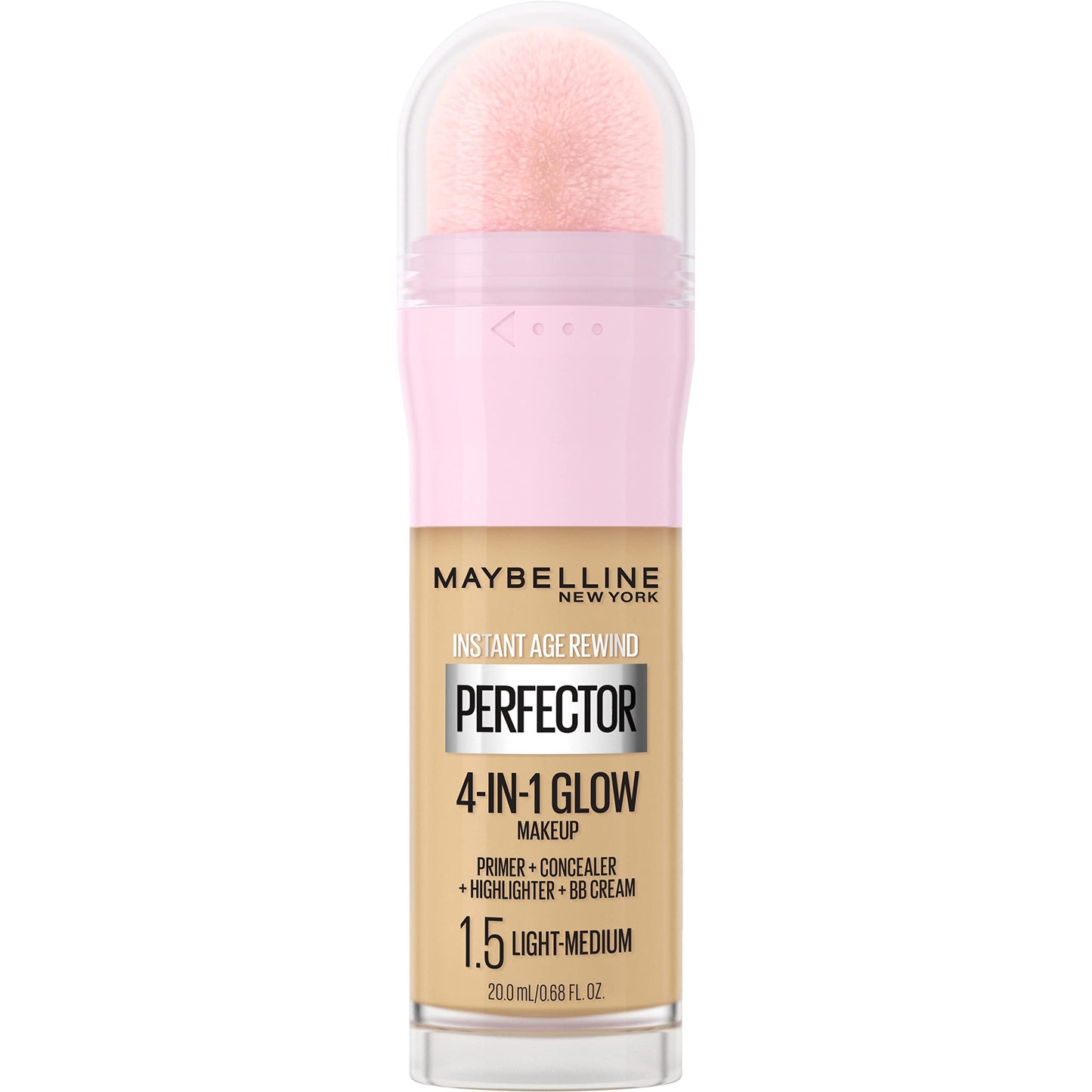 MAYBELLINE New York Instant Age Rewind Perfector 4-In-1 Glow Makeup, 03 Medium Deep, 0.68 oz