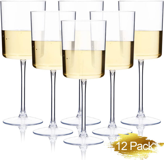 SENSATIONS 5 oz Plastic Wine Glasses, 6 count