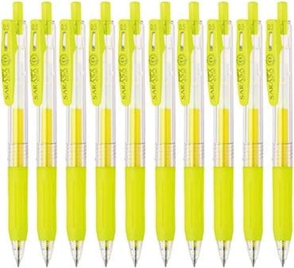 Zebra Sarasa Clip 0.5mm Gel Retractable Pens - Yellow, 12 ct