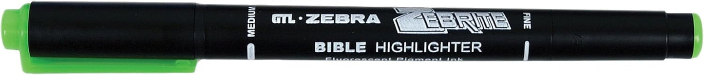 Zebra Zebrite Double-Ended Highlighter, Green