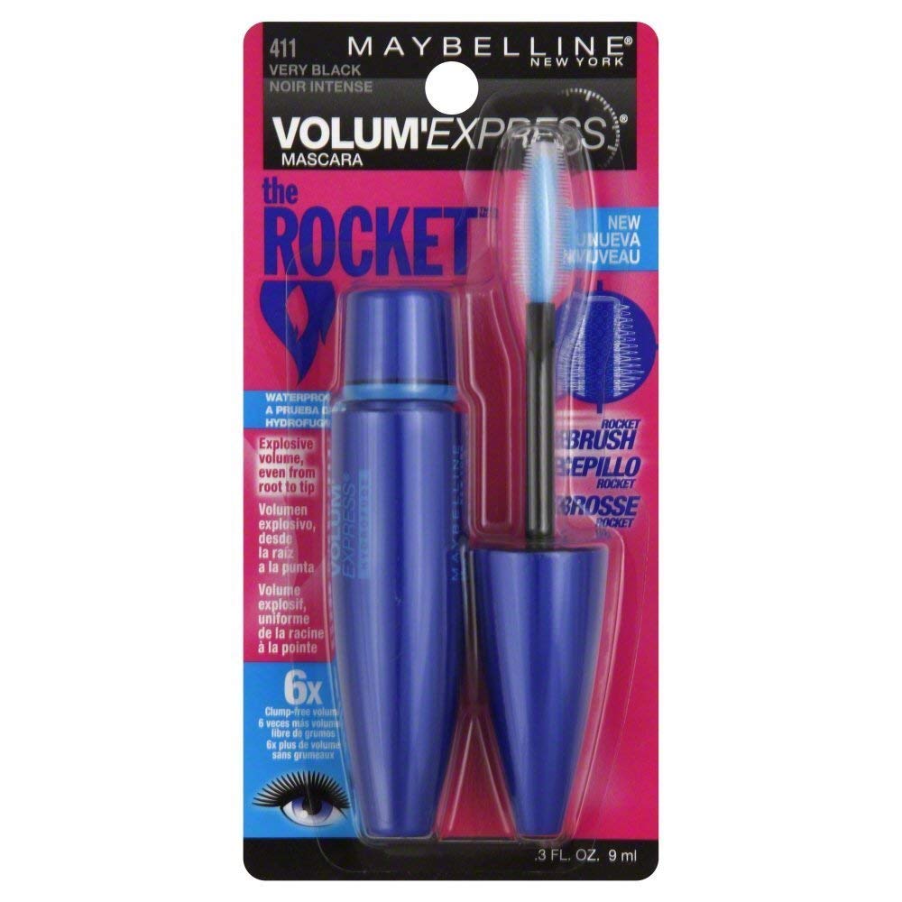 MAYBELLINE New York The Rocket Washable Mascara, 401 Very Black, 0.3 oz