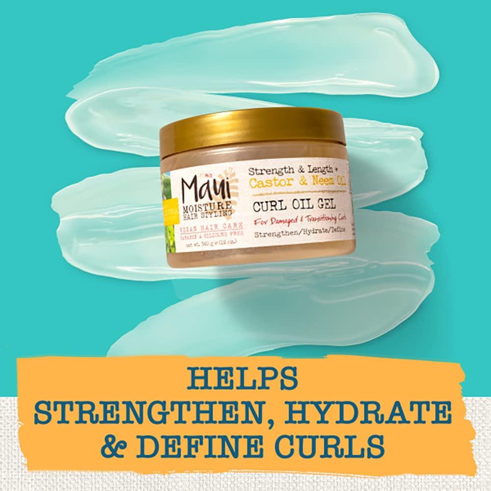 Maui Moisture Curl Oil Gel Castor/Neem Oil 12oz Strength