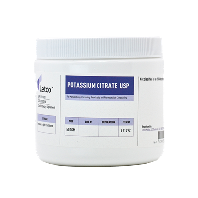 POTASSIUM CITRATE USP PWD 500 GM DS
