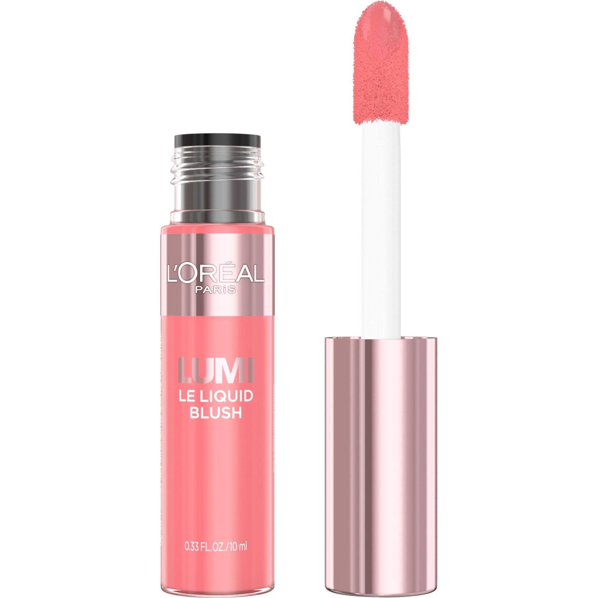 L'ORÉAL PARIS Lumi Le Liquid Blush, Intense Liquid Pigments, 605 Dewy Bright Pink, 0.33 fl oz