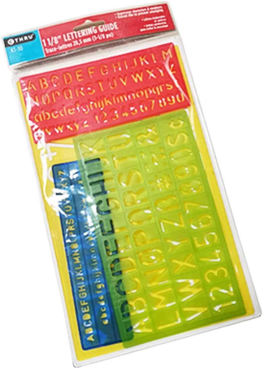 Staedtler Lettering Guides - Letters & Number, 4 count