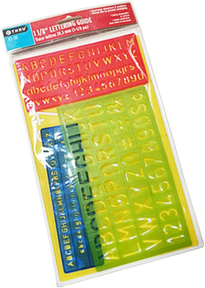 Staedtler Lettering Guides - Letters & Number, 4 count