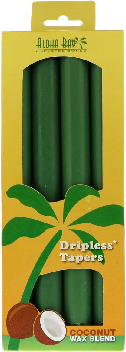 ALOHA BAY TAPER CANDLE,9IN,RYL BLUE
