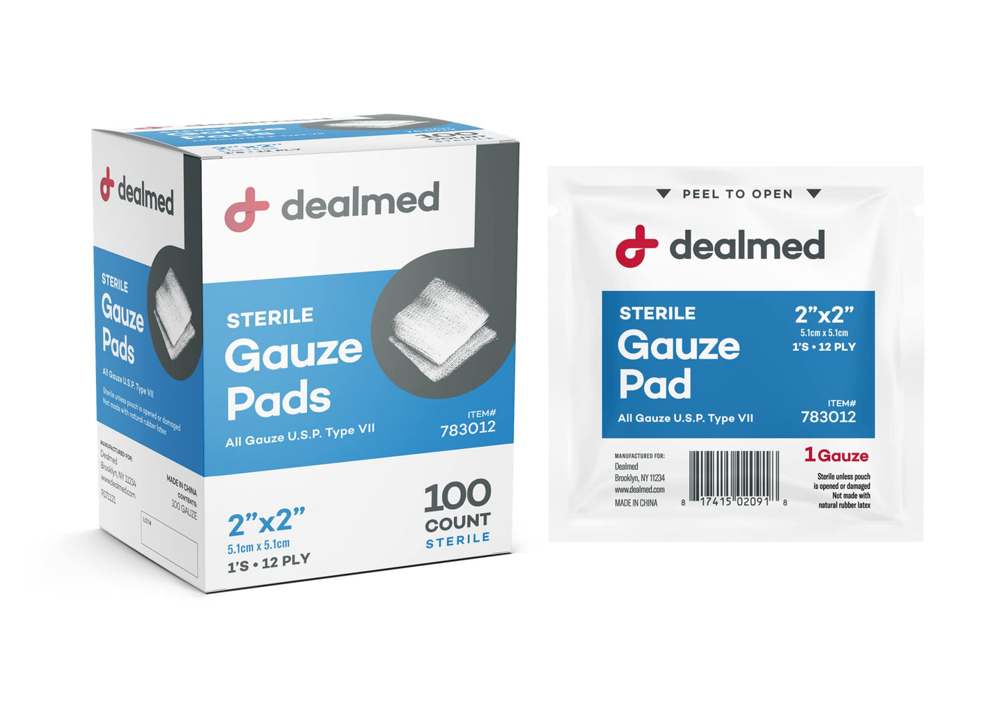 B/A GAUZE PADS DS 10 2X2N SMALL