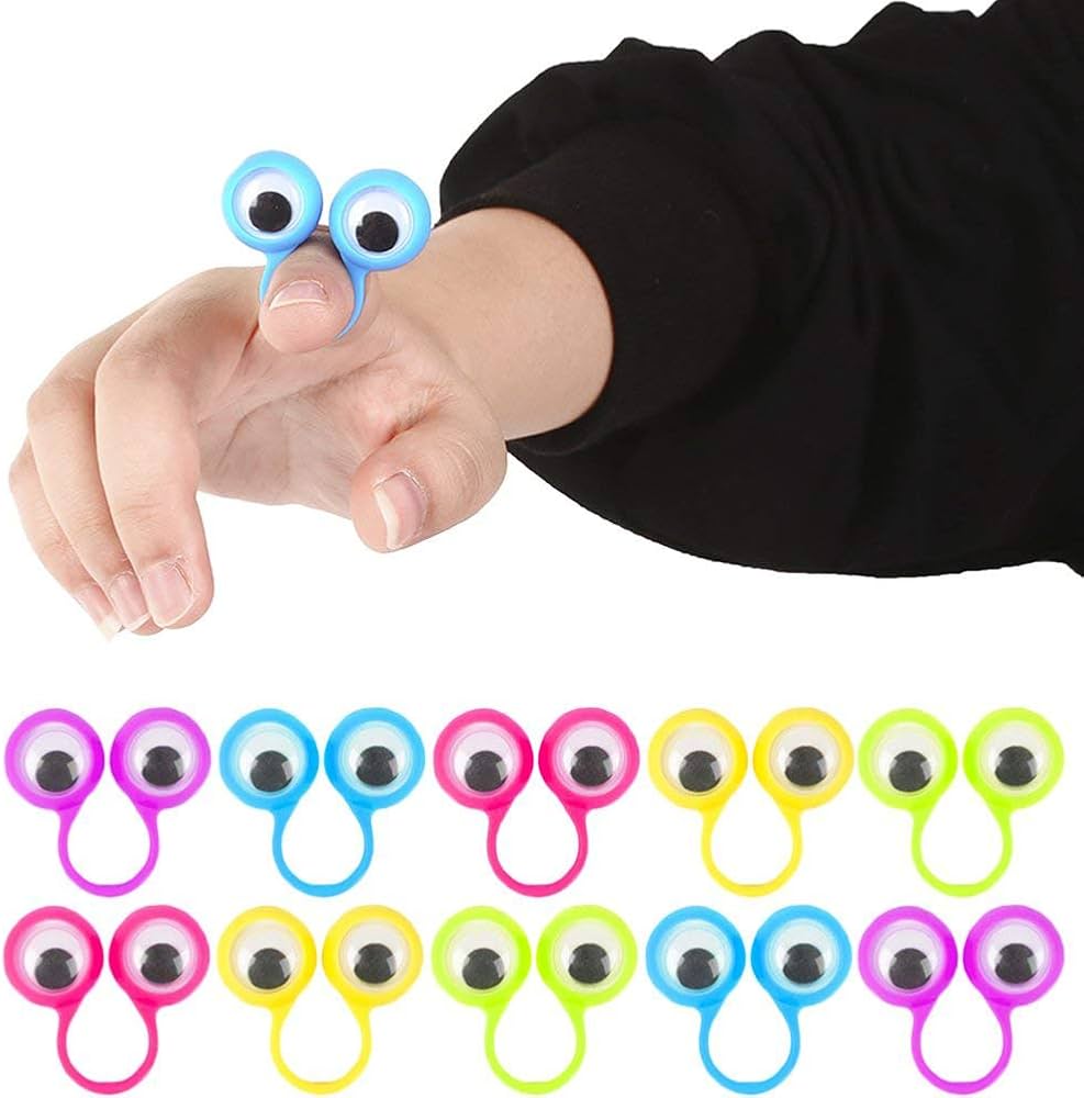 8 GOOGLY EYES FINGER PUPPETS