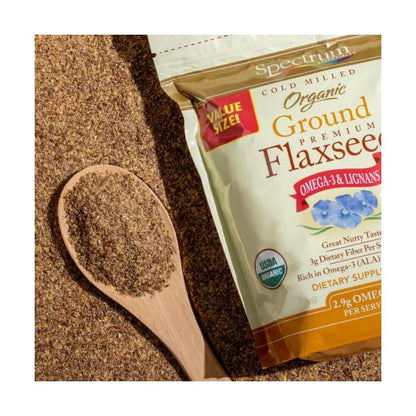SPECTRUM ESSENTIALS FLAXSEED,OG2,GROUND