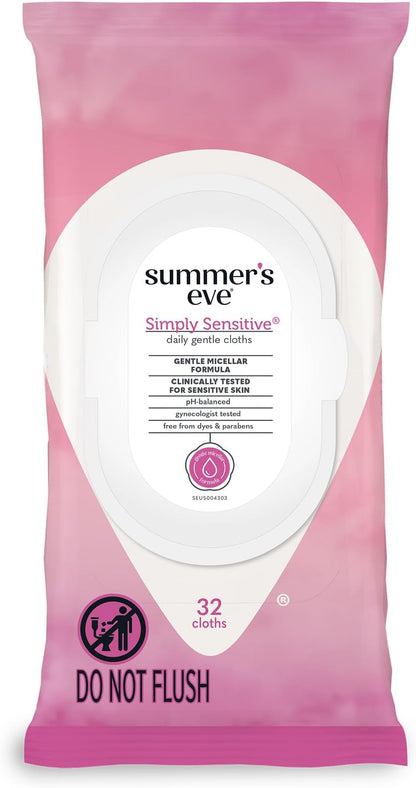 SUMMERS EVE CLEANSING CLOTH SENS 16CT